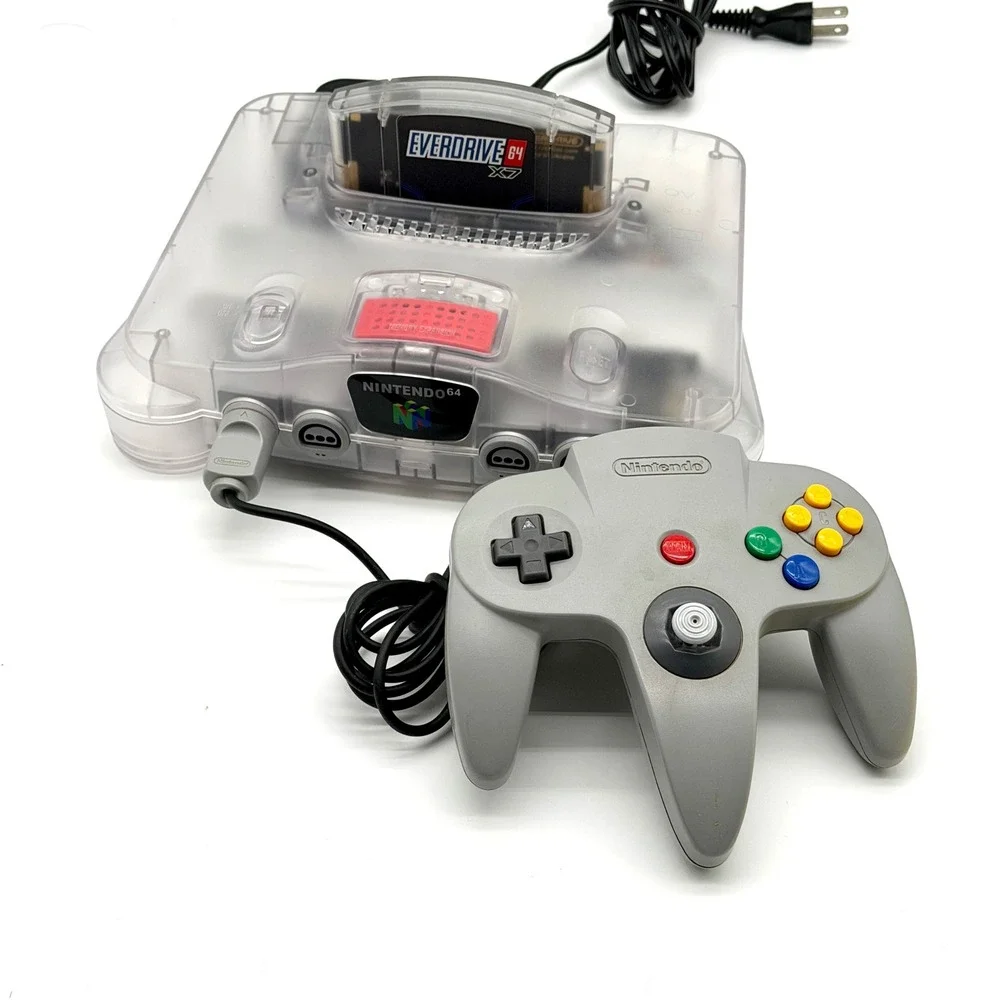 Nintendo 64 N64 Custom Clear Console HDMI 64 X7 Expansion Pak Gray
